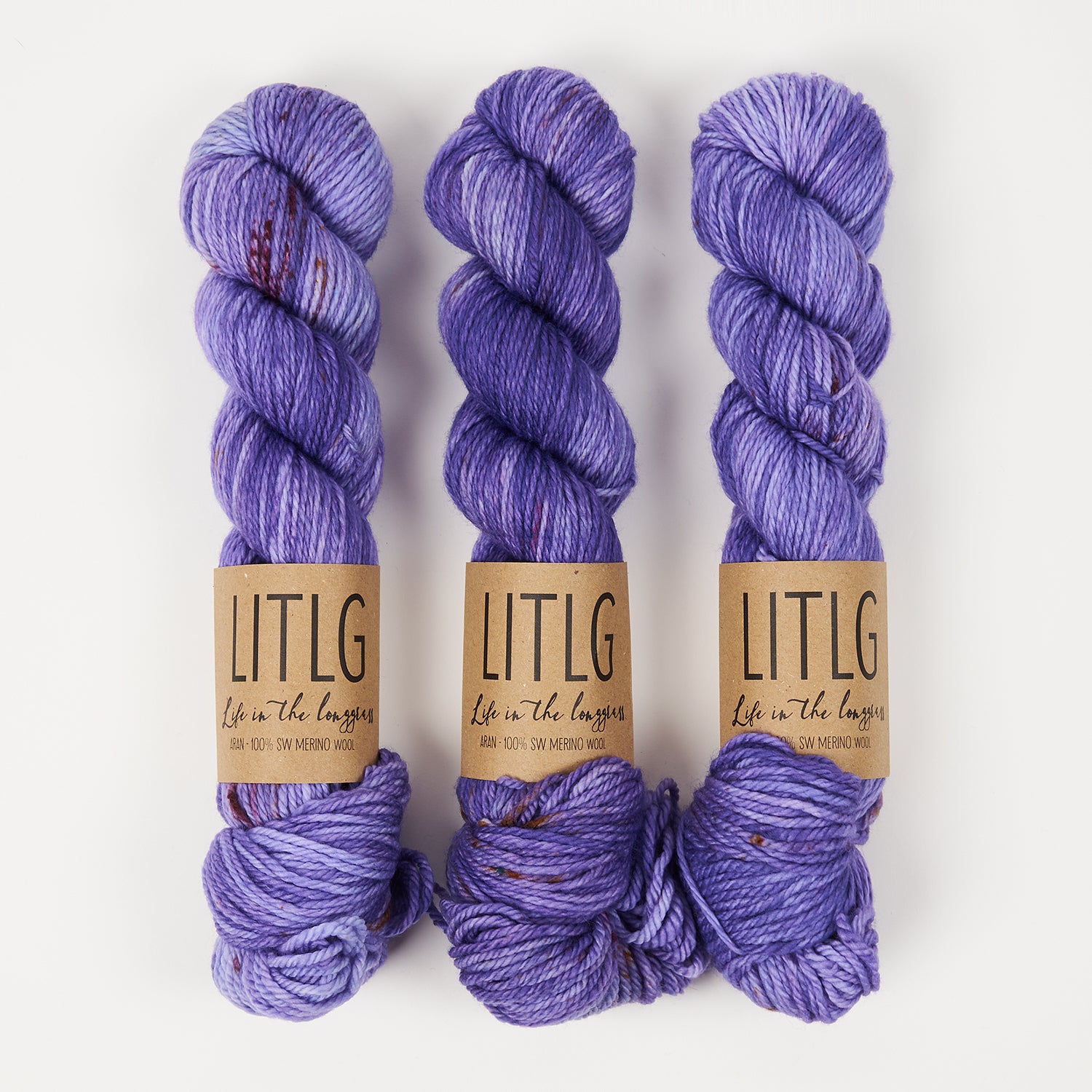 Life in The Long Grass LITLG MERINO ARAN - BEAUTYBERRY Merino wool Aran purple Yarn