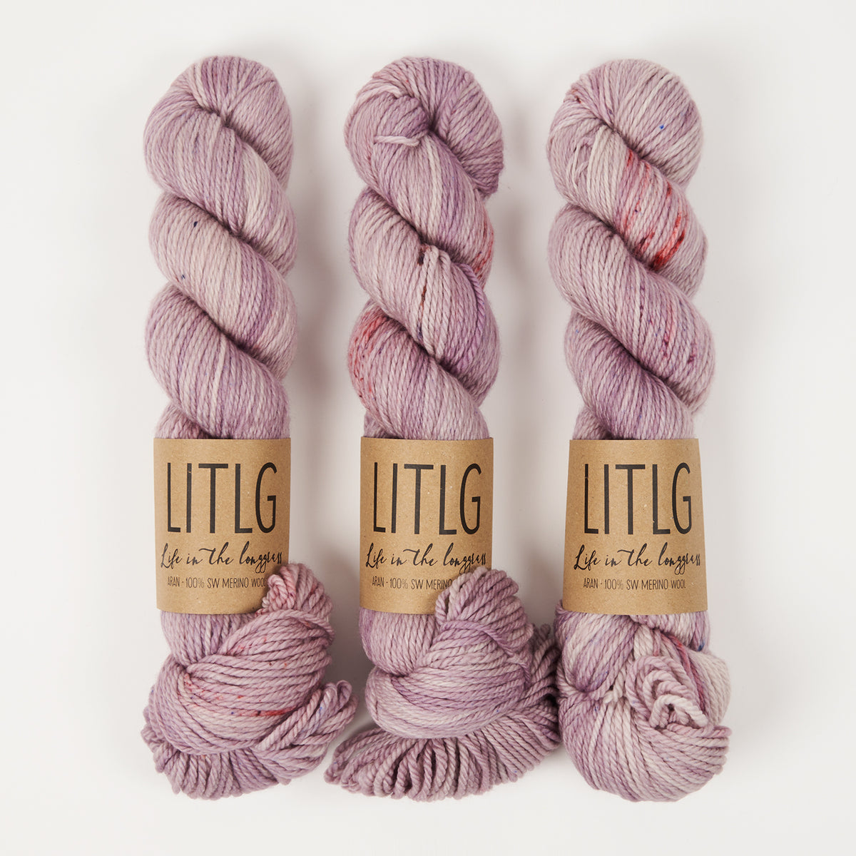 Life in The Long Grass LITLG MERINO ARAN - CRUSH Merino wool Aran purple Yarn