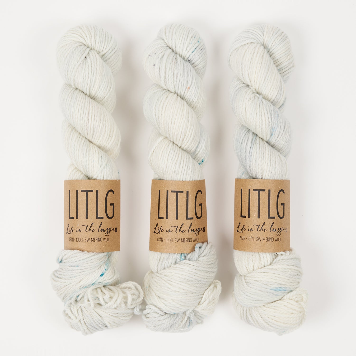 Life in The Long Grass LITLG MERINO ARAN - HOARFROST Merino wool Aran white Yarn