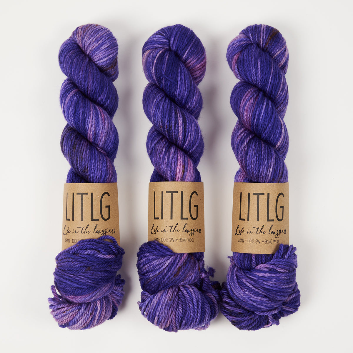 Life in The Long Grass LITLG MERINO ARAN - NOBLE Merino wool Aran purple Yarn