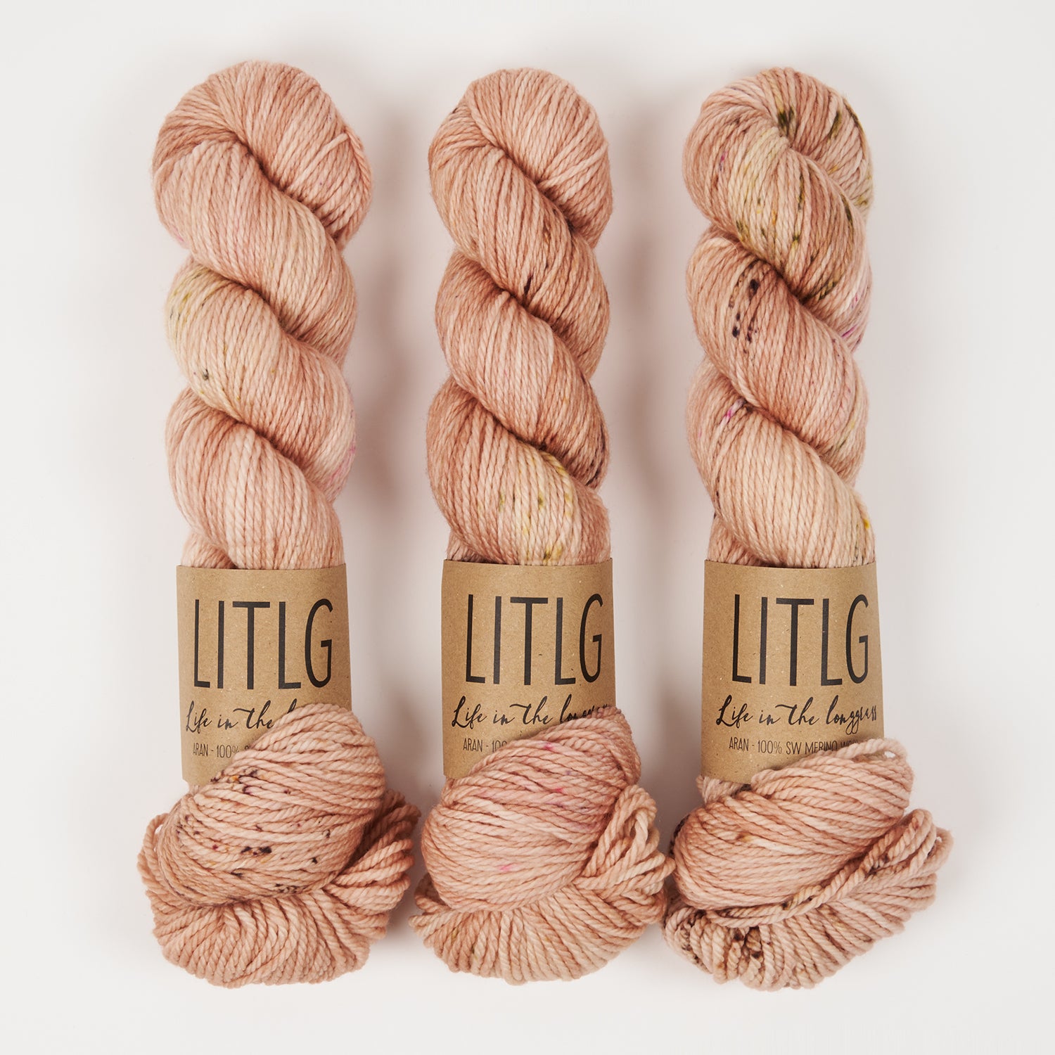 Life in The Long Grass LITLG MERINO ARAN - NOON Merino wool Aran beige Yarn