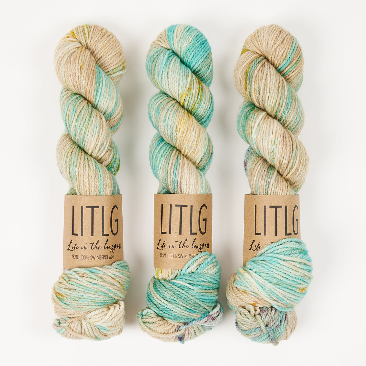 Life in The Long Grass LITLG MERINO ARAN - PORCELAIN Merino wool Aran multicolour Yarn