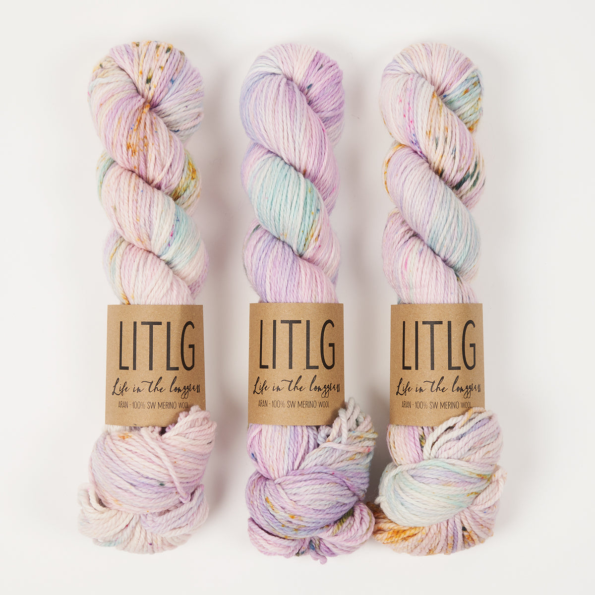 Life in The Long Grass LITLG MERINO ARAN - ROSEHIP Merino wool Aran multicolour Yarn