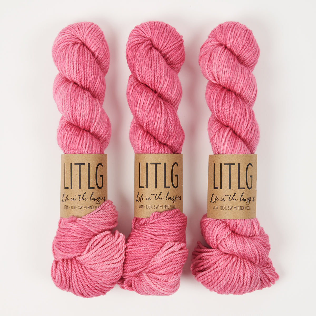 Life in The Long Grass LITLG MERINO ARAN - SECRET Merino wool Aran pink Yarn