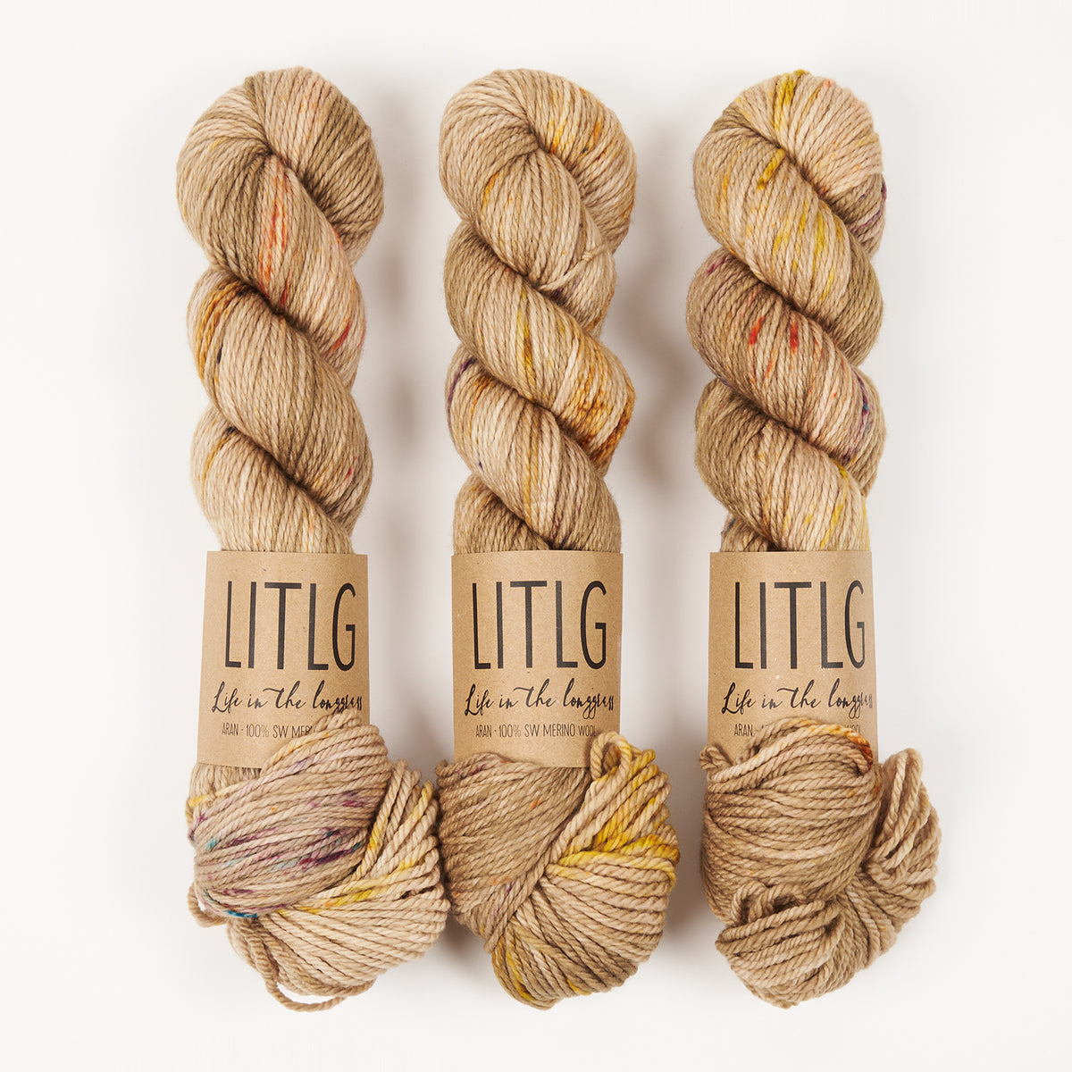 Life in The Long Grass LITLG MERINO ARAN - SEEDHEAD Merino wool Aran beige Yarn