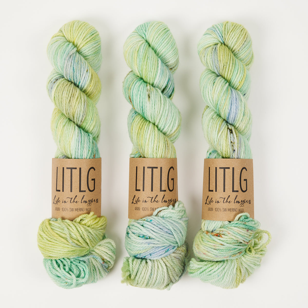 Life in The Long Grass LITLG MERINO ARAN - SUCCULENT Merino wool Aran green Yarn
