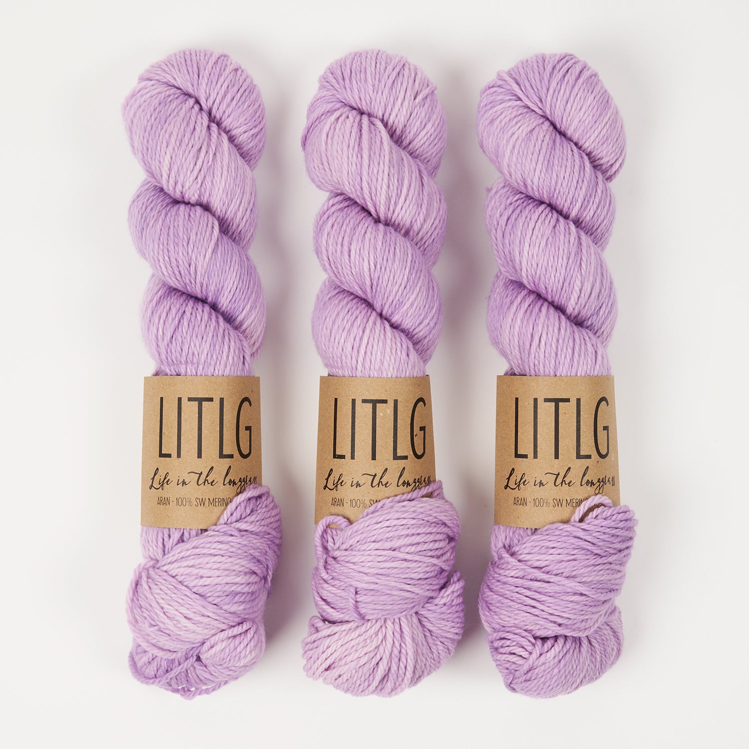 Life in The Long Grass LITLG MERINO ARAN - SUGAR PLUM Merino wool Aran purple Yarn