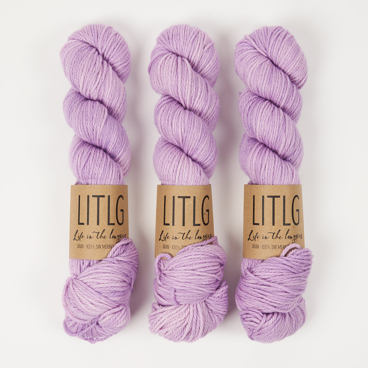 Life in The Long Grass LITLG MERINO ARAN - SUGAR PLUM Merino wool Aran purple Yarn