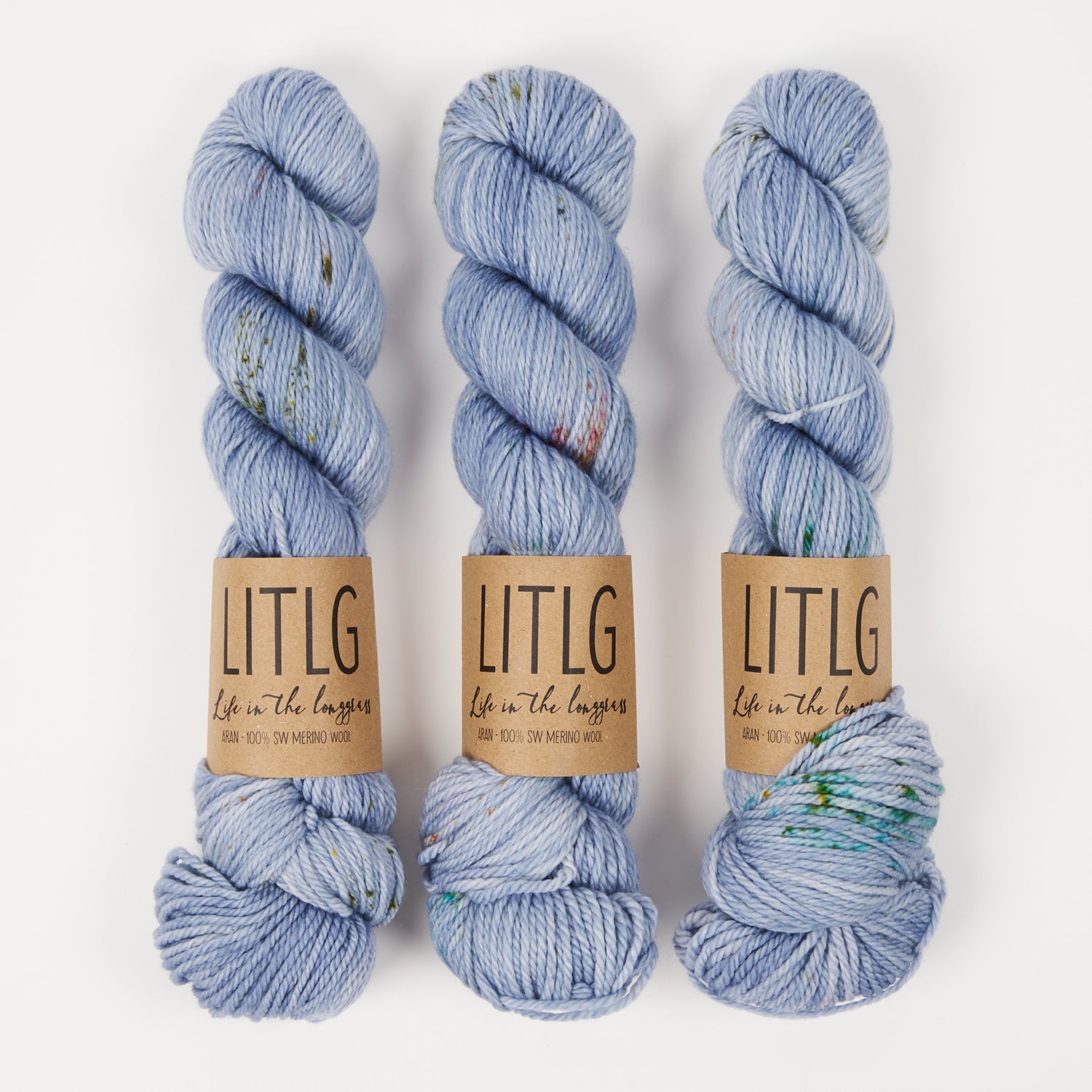 Life in The Long Grass LITLG MERINO ARAN - UISCE Merino wool Aran blue Yarn