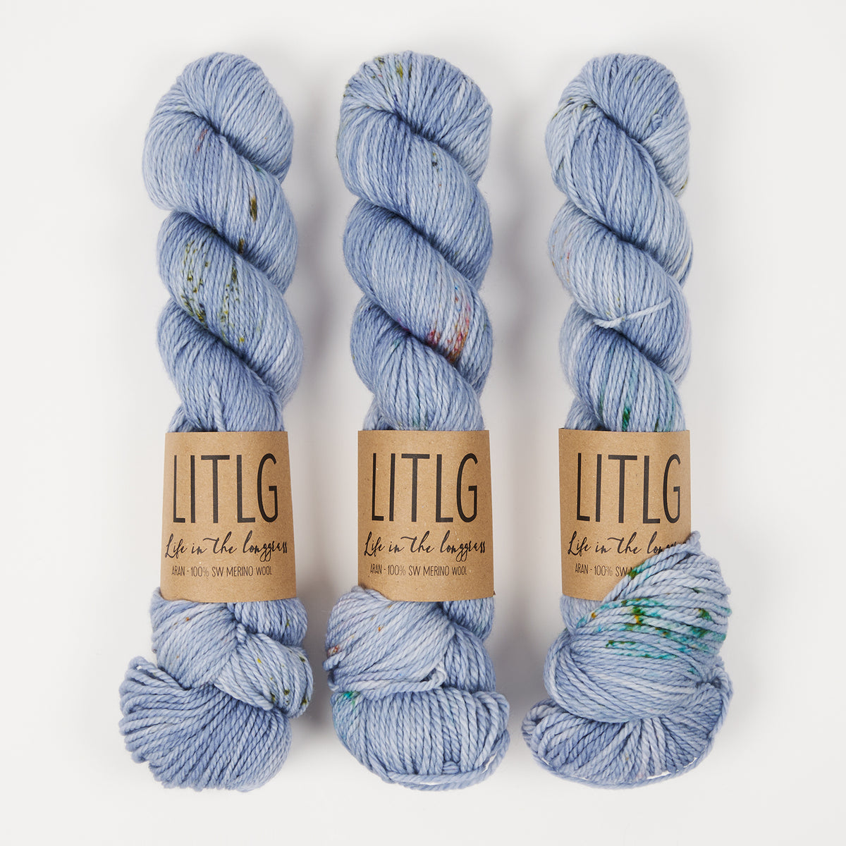 Life in The Long Grass LITLG MERINO ARAN - UISCE Merino wool Aran blue Yarn