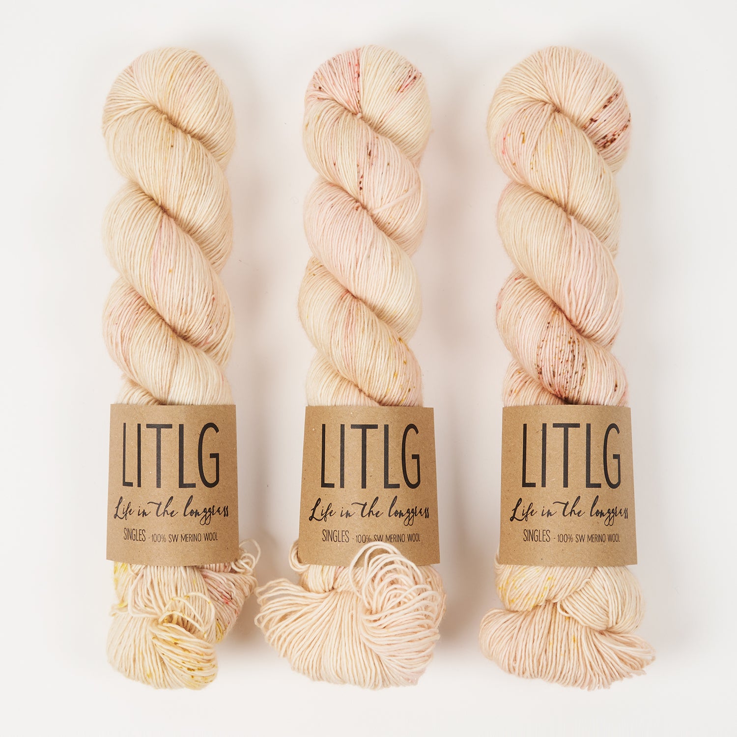 Life in The Long Grass LITLG SINGLES - ANTLER Merino wool Fingering cream Yarn
