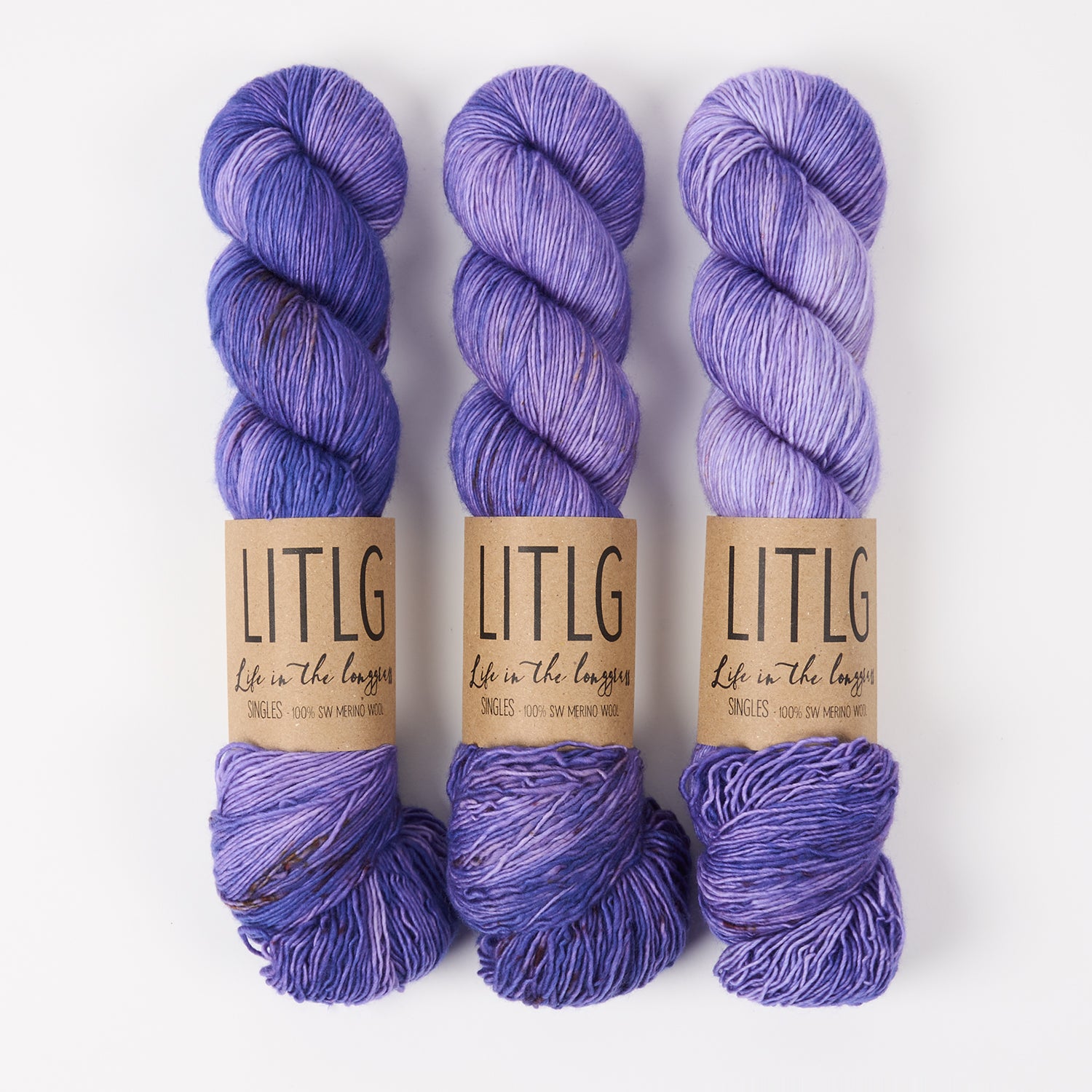 Life in The Long Grass LITLG SINGLES - BEAUTYBERRY Merino wool Fingering purple Yarn