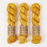 Life in The Long Grass LITLG SINGLES - EMBER Merino wool Fingering yellow Yarn