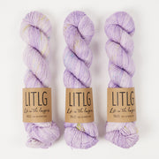 Life in The Long Grass LITLG SINGLES - POLAR FROST Merino wool Fingering purple Yarn