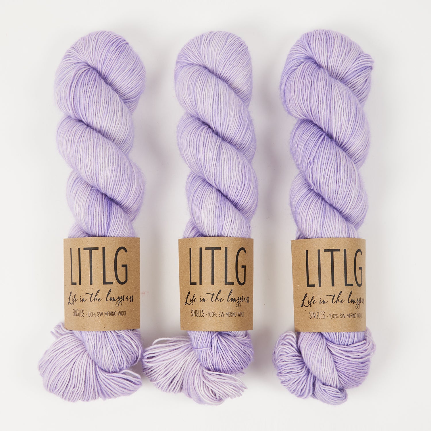 Life in The Long Grass LITLG SINGLES - SUGAR PLUM Merino wool Fingering purple Yarn