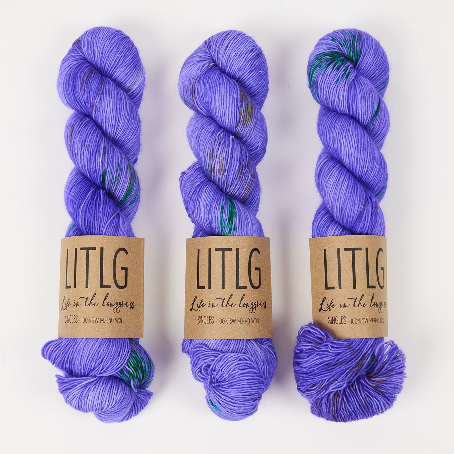 Life in The Long Grass LITLG SINGLES - VOLTAGE Merino wool Fingering blue Yarn