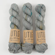 Life in The Long Grass LITLG SINGLES - SPACE ASH Merino wool Fingering grey Yarn