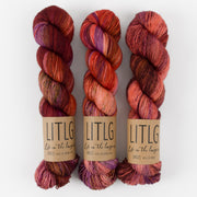 Life in The Long Grass LITLG SINGLES - AUGUR Merino wool Fingering red Yarn