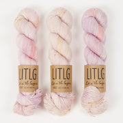 Life in The Long Grass LITLG SINGLES - BILLOW Merino wool Fingering pink Yarn