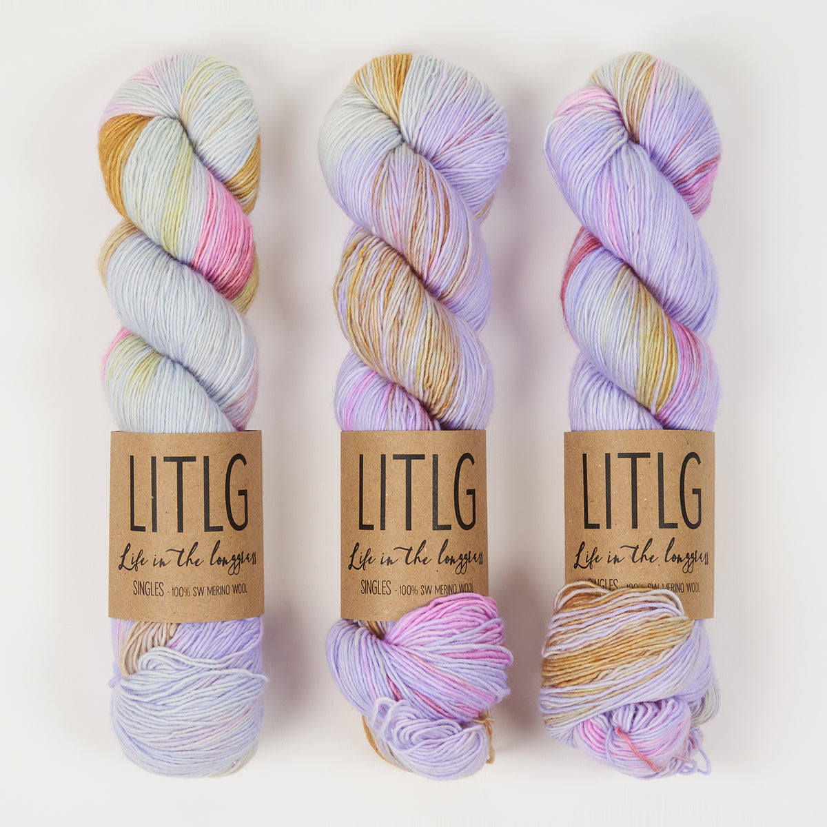 Life in The Long Grass LITLG SINGLES - ECLIPTIC Merino wool Fingering purple Yarn