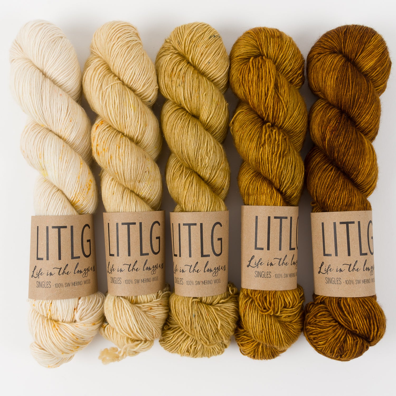 Life in The Long Grass WESTKNITS KIT - GOLD GLITTER Merino wool Fingering brown beige Westknits Kits