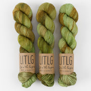 Life in The Long Grass LITLG SINGLES - LICHEN Merino wool Fingering green Yarn
