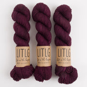 Life in The Long Grass LITLG SINGLES - PLUM Merino wool Fingering purple Yarn