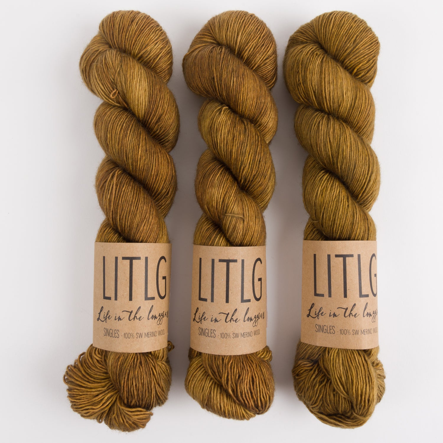Life in The Long Grass LITLG SINGLES - REIMSE Merino wool Fingering brown Yarn