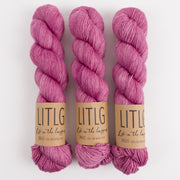 Life in The Long Grass LITLG SINGLES - ROUGE Merino wool Fingering pink Yarn