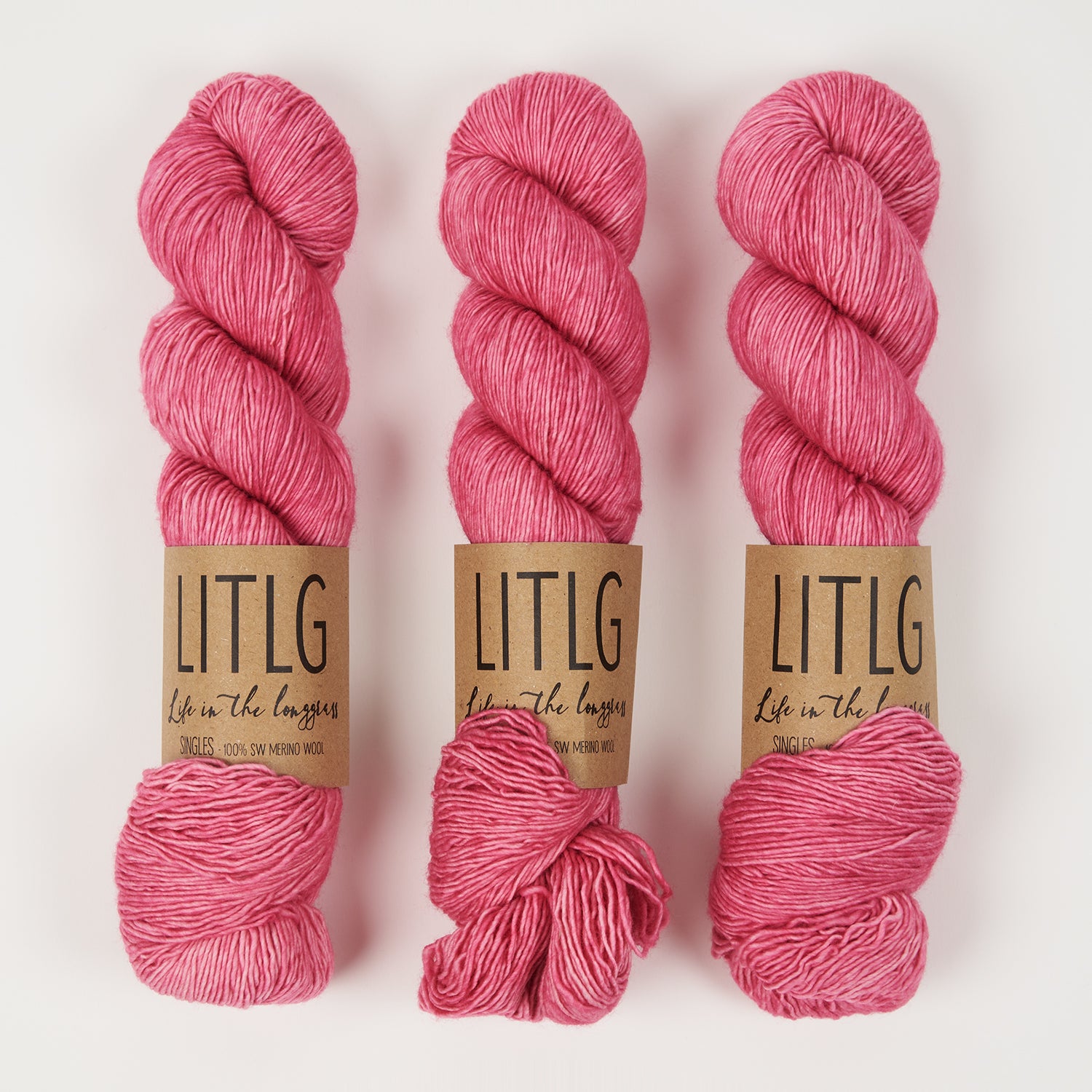 Life in The Long Grass LITLG SINGLES - SECRET Merino wool Fingering pink Yarn