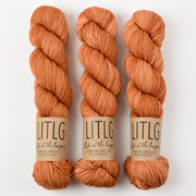 Life in The Long Grass HIGH TWIST SOCK - FIRECLAY Merino wool Fingering orange Yarn