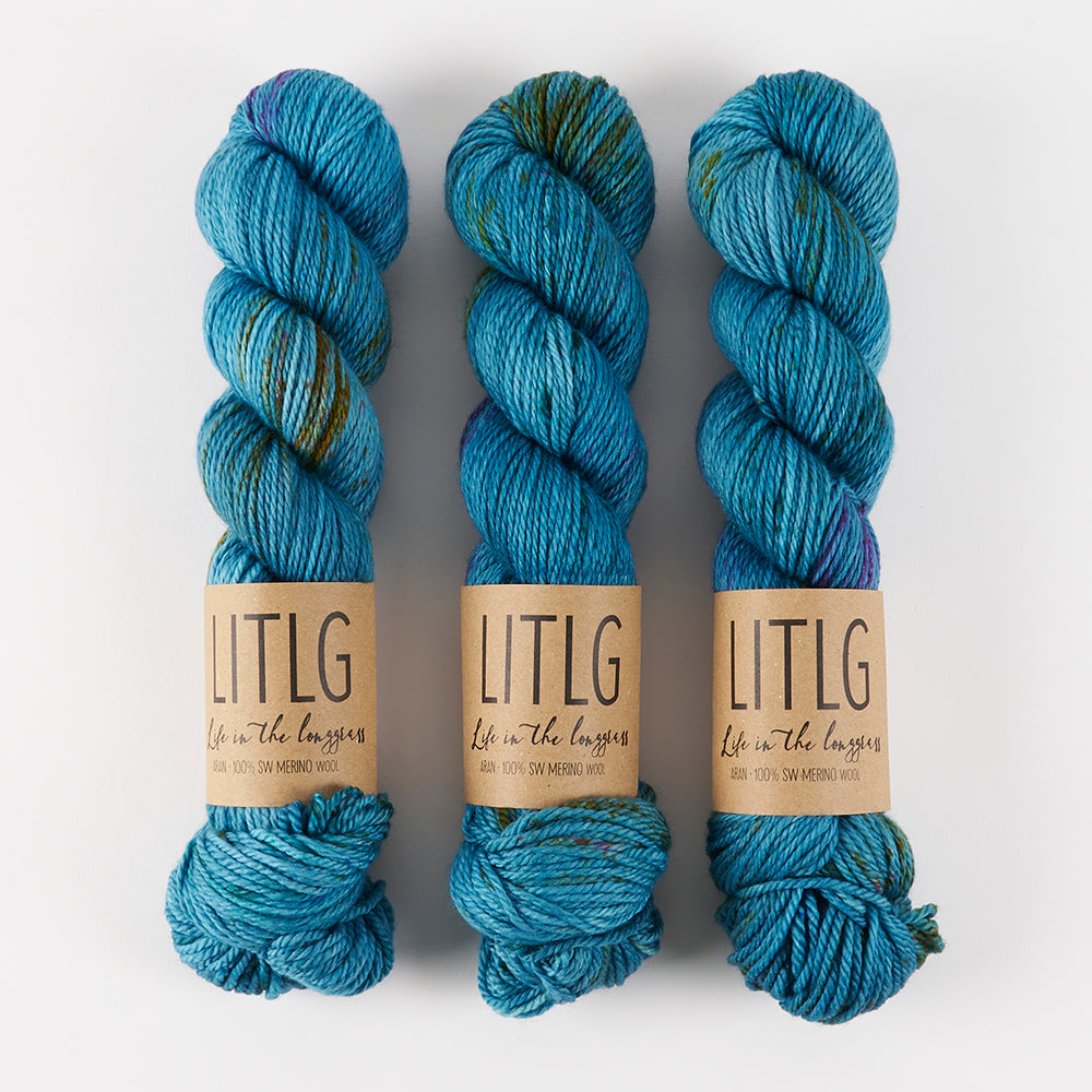Life in The Long Grass LITLG MERINO ARAN - HARBOUR Merino wool Aran blue Yarn