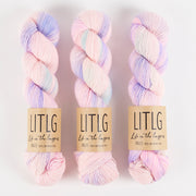 Life in The Long Grass LITLG SINGLES - BALLET Merino wool Fingering pink multicolour Yarn