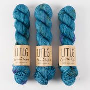 Life in The Long Grass LITLG SINGLES - HARBOUR Merino wool Fingering blue Yarn