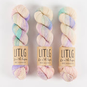 Life in The Long Grass LITLG SINGLES - HORIZON Merino wool Fingering multicolour peach Yarn