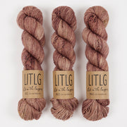 Life in The Long Grass LITLG SINGLES - LOAM Merino wool Fingering brown beige Yarn