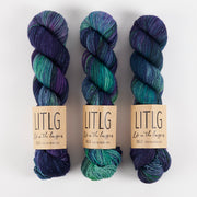 Life in The Long Grass LITLG SINGLES - SHADOWS Merino wool Fingering purple multicolour Yarn