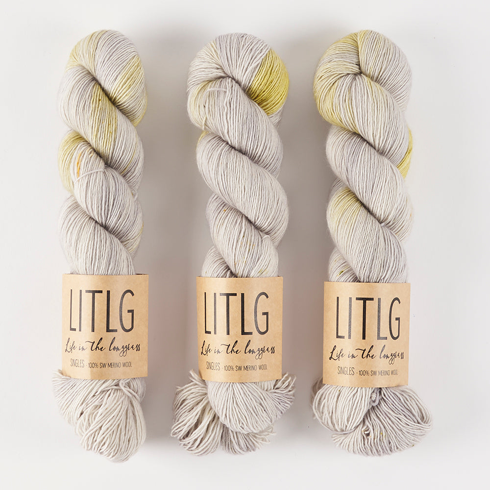 Life in The Long Grass LITLG SINGLES - SILVER BIRCH Merino wool Fingering beige Yarn