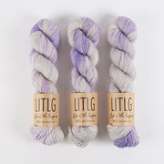 Life in The Long Grass LITLG SINGLES - WISTFUL Merino wool Fingering purple Yarn