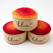 Bilum LOLI - 118 ETA Merino wool Fingering red orange multicolor Yarn