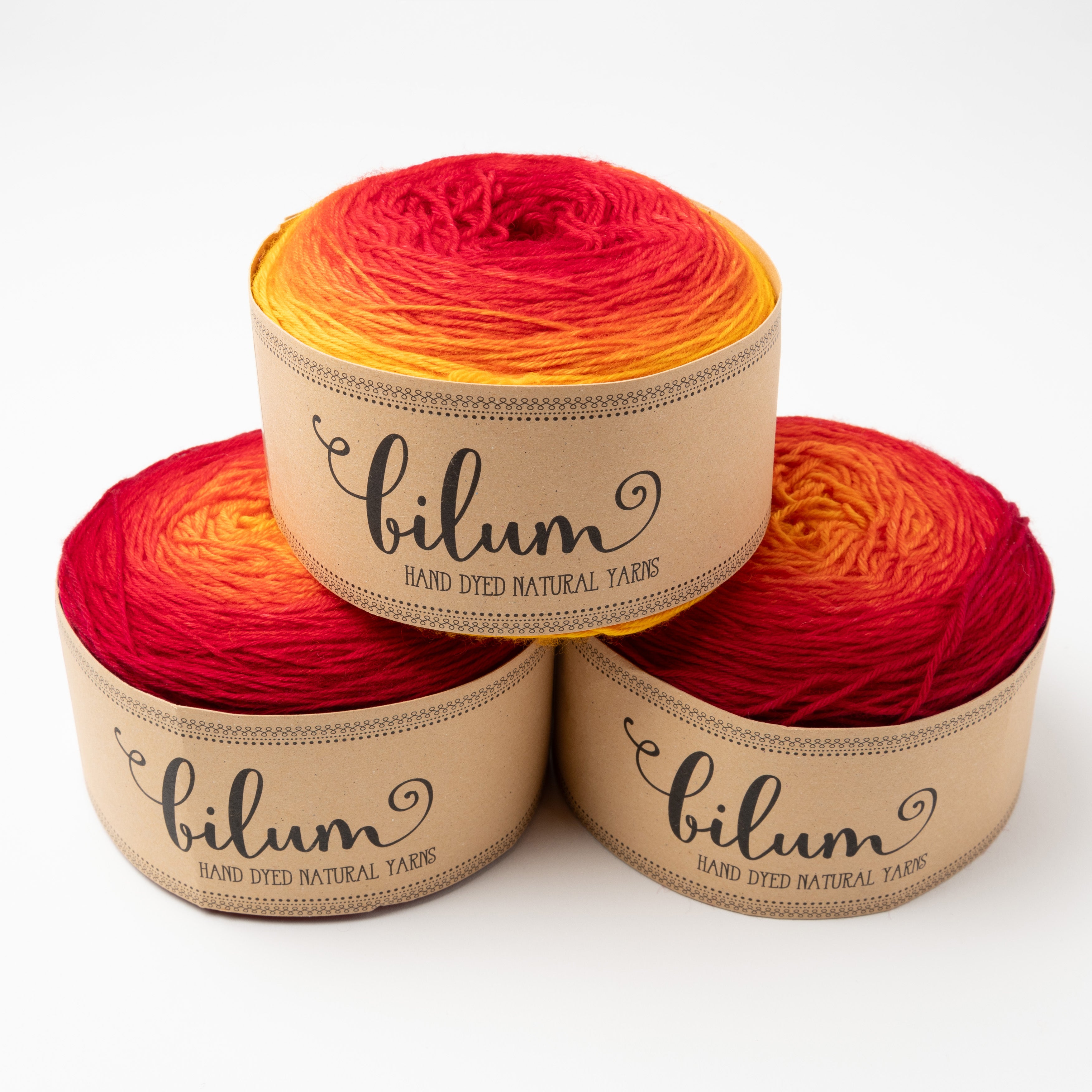 Bilum LOLI - 118 ETA Merino wool Fingering red orange multicolor Yarn