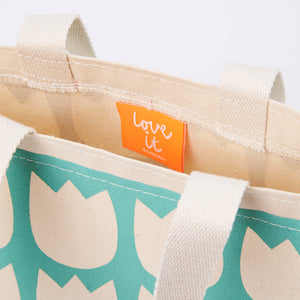 NIKO BAG - TULIPS WHITE MINT