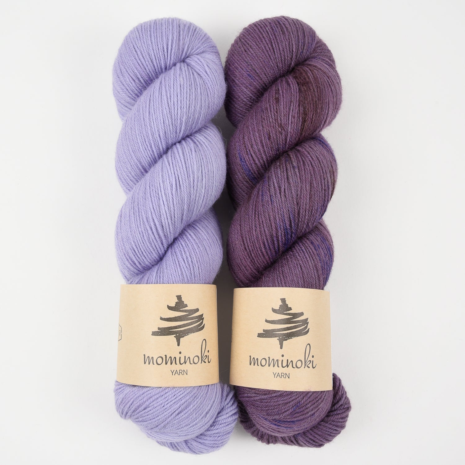 Mominoki Yarn LUXURIOUS LILAC Merino wool Polyamide Fingering Quick Kits