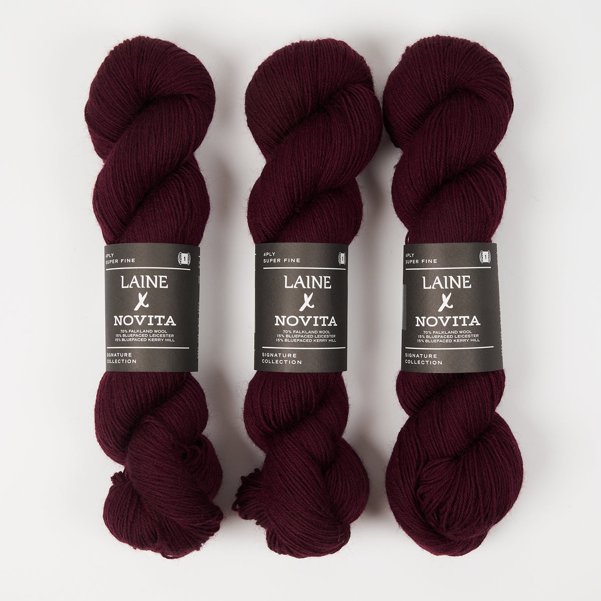 LAINE X NOVITA 4PLY - DEEP BURGUNDY