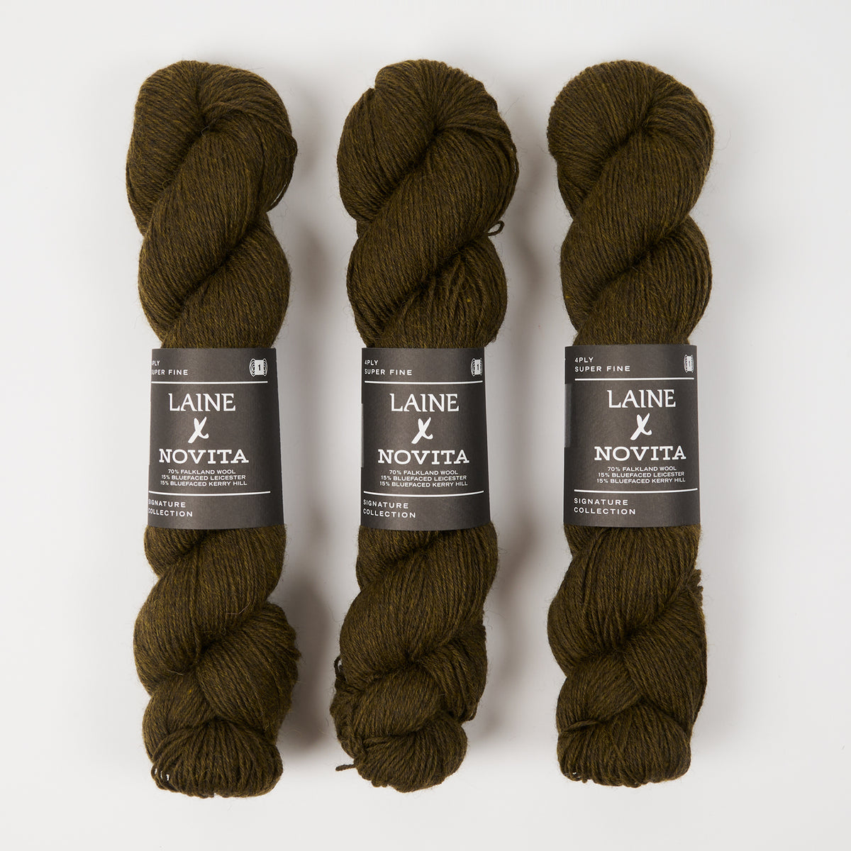 LAINE X NOVITA 4PLY - EARTHY OLIVE