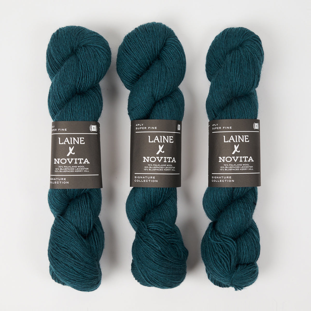 LAINE X NOVITA 4PLY - HEATHERED TEAL