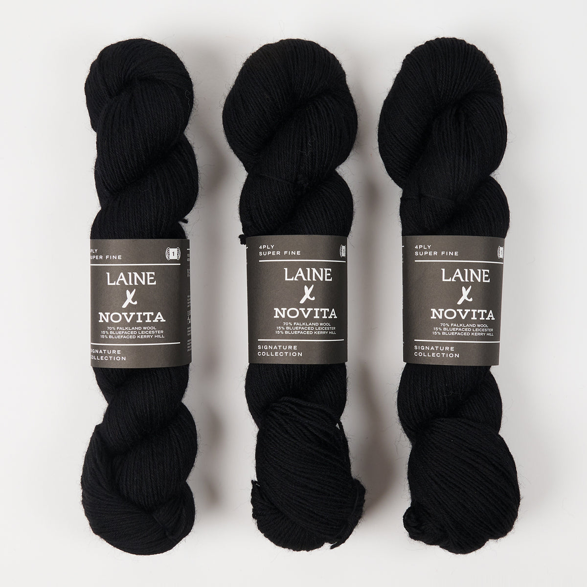 LAINE X NOVITA 4PLY - WINTER BLACK
