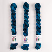 Twisted Ambitions SWEET SOCK MINI - LEMNOS Merino wool Nylon Fingering blue Yarn