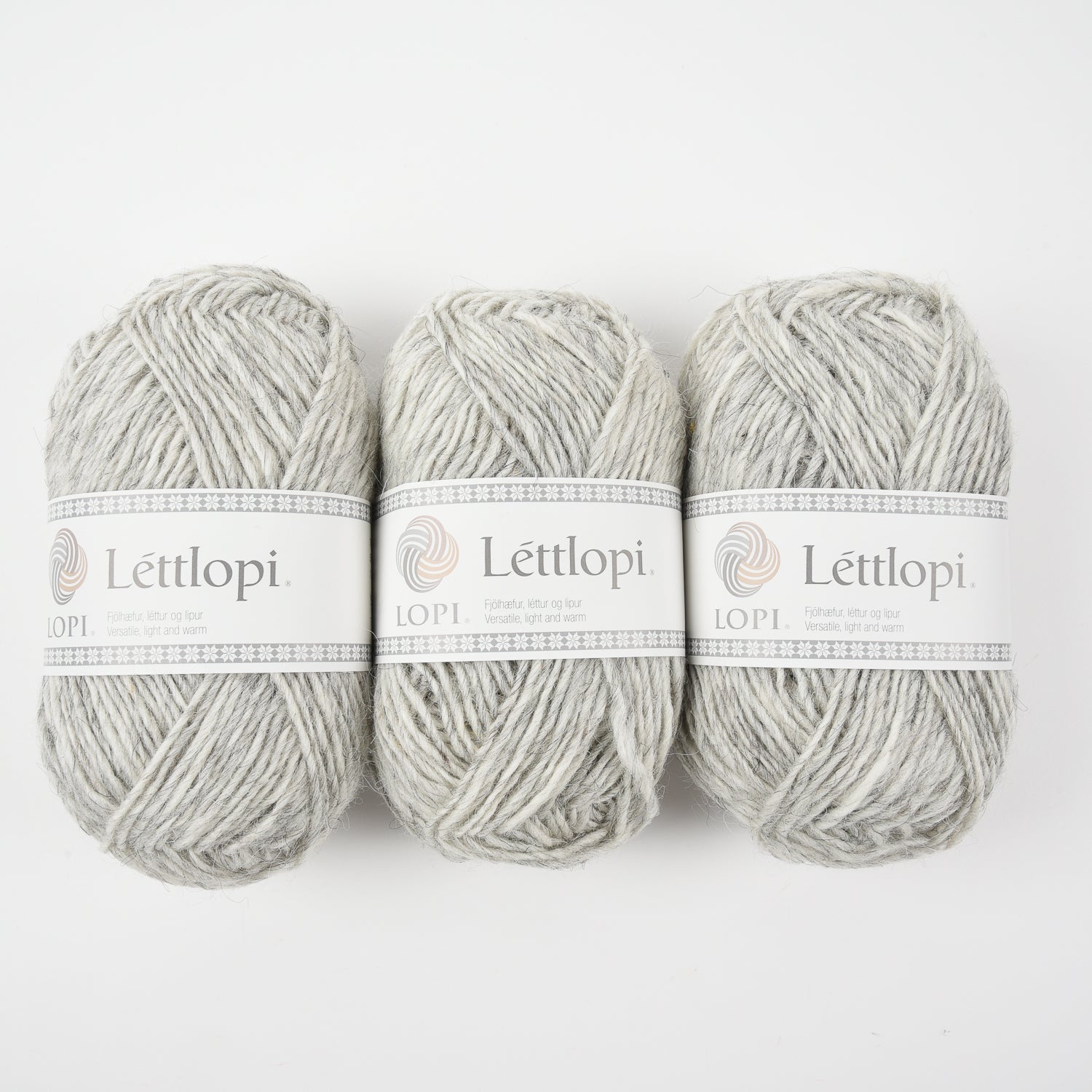 Ístex LÉTTLOPI 0054 - LIGHT ASH HEATHER Wool Aran grey Yarn