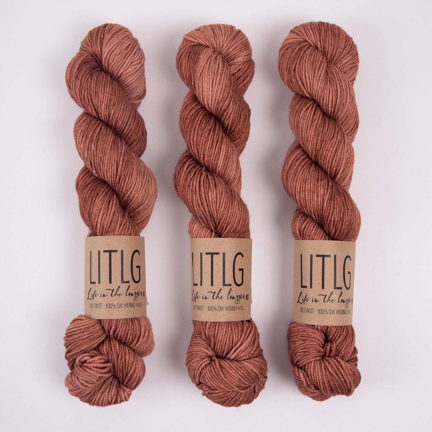 Life in The Long Grass LITLG DK TWIST - LOUNGE Merino wool DK brown Yarn